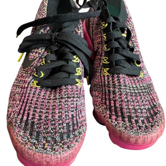 Nike Air VaporMax Flyknit 3 Black Multicolor Sneakers Size 7 Womens Shoes - Picture 14 of 16